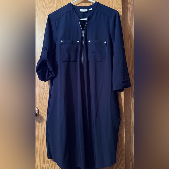 New York & Company Blue Shirtdress - Picture 2 of 8
